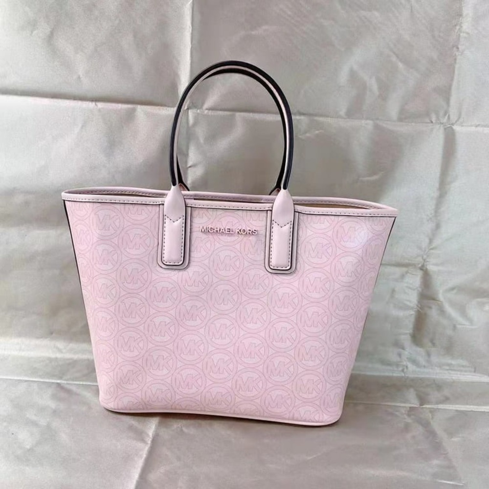 Michael Michael Kors | Jodie Small Logo Jacquard Tote Bag Powder Blush - Picture 3 of 6
